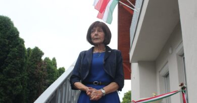 Maria Felföldi podczas uroczystości otwarcia ośrodka Wypoczynkowo-Edukacyjnego "Mazurek" w Balatonboglár. 28 czerwca 2023 Fot. FB OSP